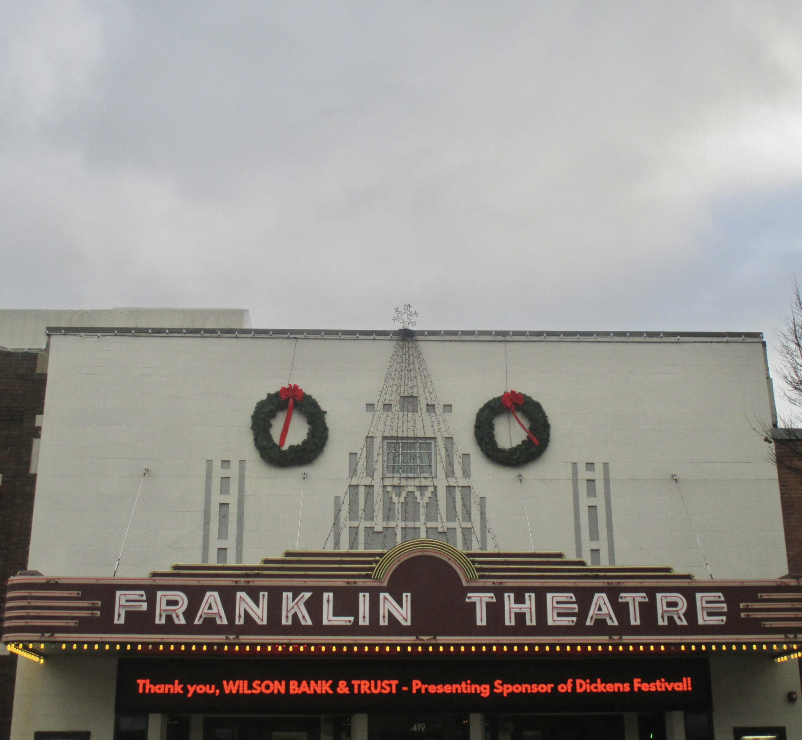 Franklin Theater Marquee exterior 