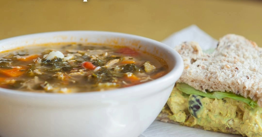 Merridees Breadbasket Franklin, TN, soup and sandwich.