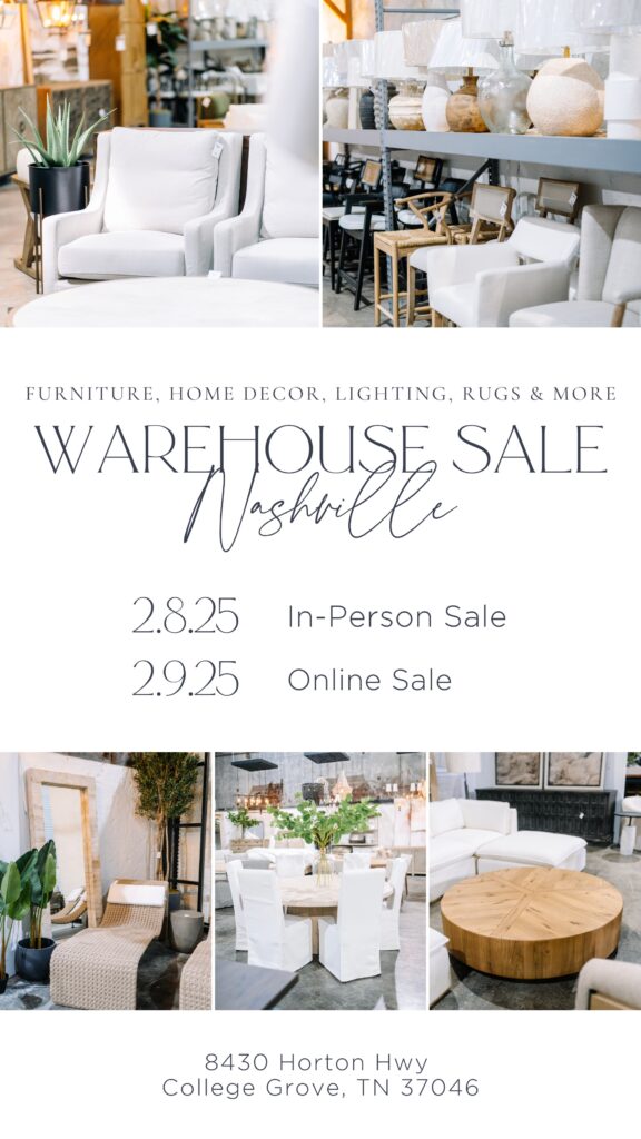 Sara Sells Warehouse Sale Nashville_Furniture, Home Decor, Lighting, Rugs & More!