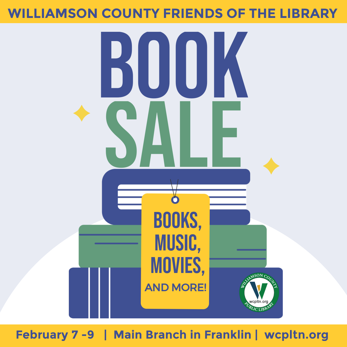 Williamson County Friends of the Library Book Sale in Franklin, TN.