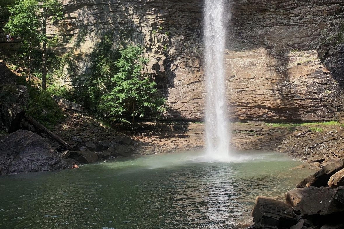 Ozone Falls: Waterfall in Tennessee, in Cumberland County, part of Ozone Falls State Natural Area and Cumberland Trail State Park.