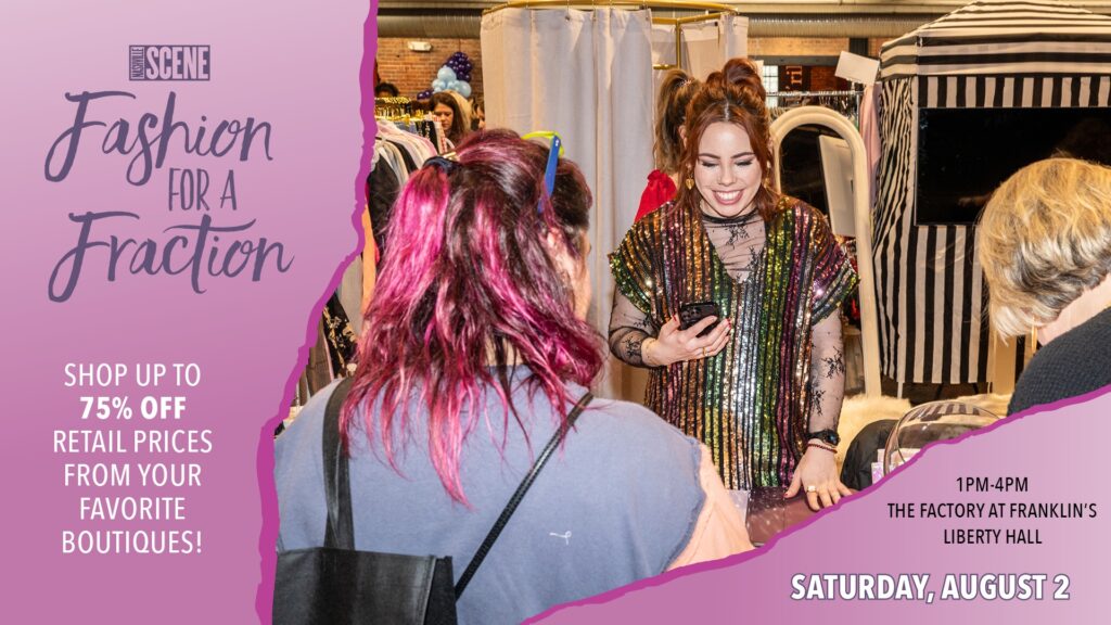 Fashion for a Fraction shopping event in Franklin, TN., shop massive discounts on apparel, handbags, jewelry, accessories and more from your favorite boutiques!