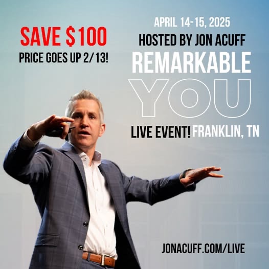 Jon Acuff- Remarkable You Event Franklin