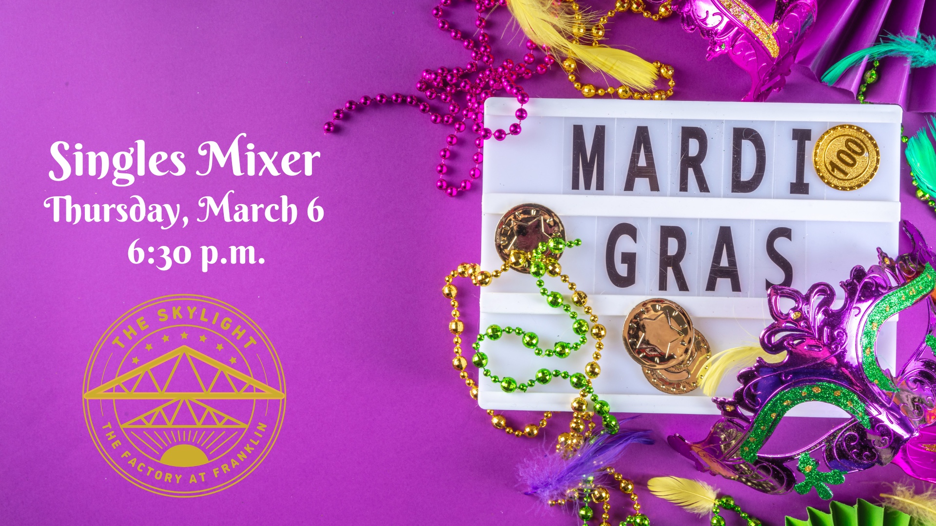 Mardi Gras Singles Mixer Franklin TN_Skylight Bar