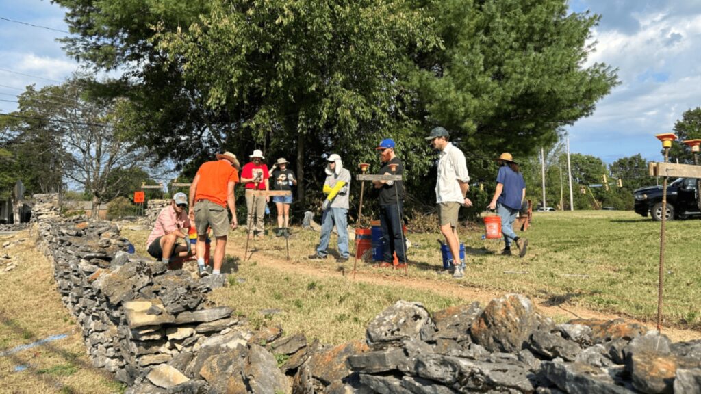 Practical Preservation x Old England Rock Walls- Dry Stack Stone Wall Community Workshop in Franklin, Tenn.