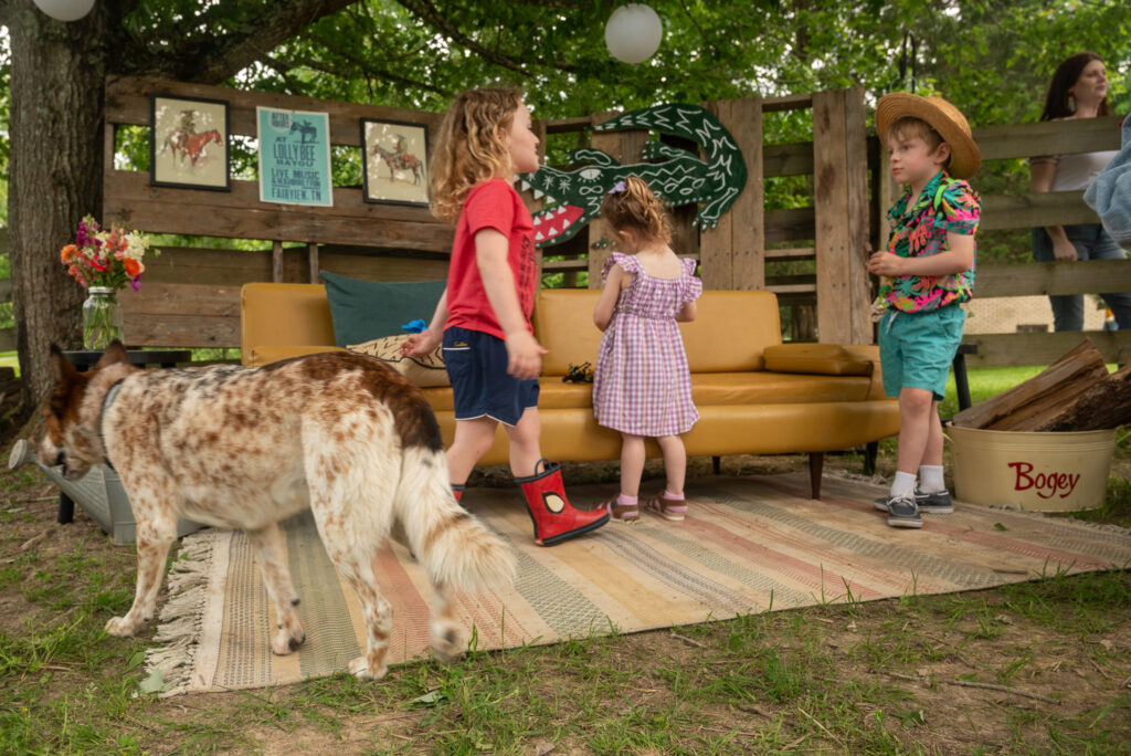 Kids activities at After Hours Live Music & Neighborly Fun on the Farm in Fairview, TN at Lolly Bee Bayou.