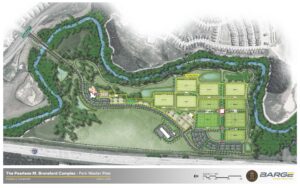 Pearlene M. Bransford Complex park “The Pearl,” features football and lacrosse fields, an inclusive playground called “Ellie G’s Dream World”, an ADA-accessible riverwalk, restrooms. Future phases will feature additional sports fields, sand volleyball courts, pickleball and basketball courts, a Clean Water Facility, an educational walking trail along the Harpeth River, Robinson Lake and other amenities.