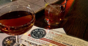 O" Be Joyful bar and spirits in downtown Franklin, TN offers one of the largest whiskey collections in Franklin, craft cocktails, wine,, bourbon, gin, beer and food.