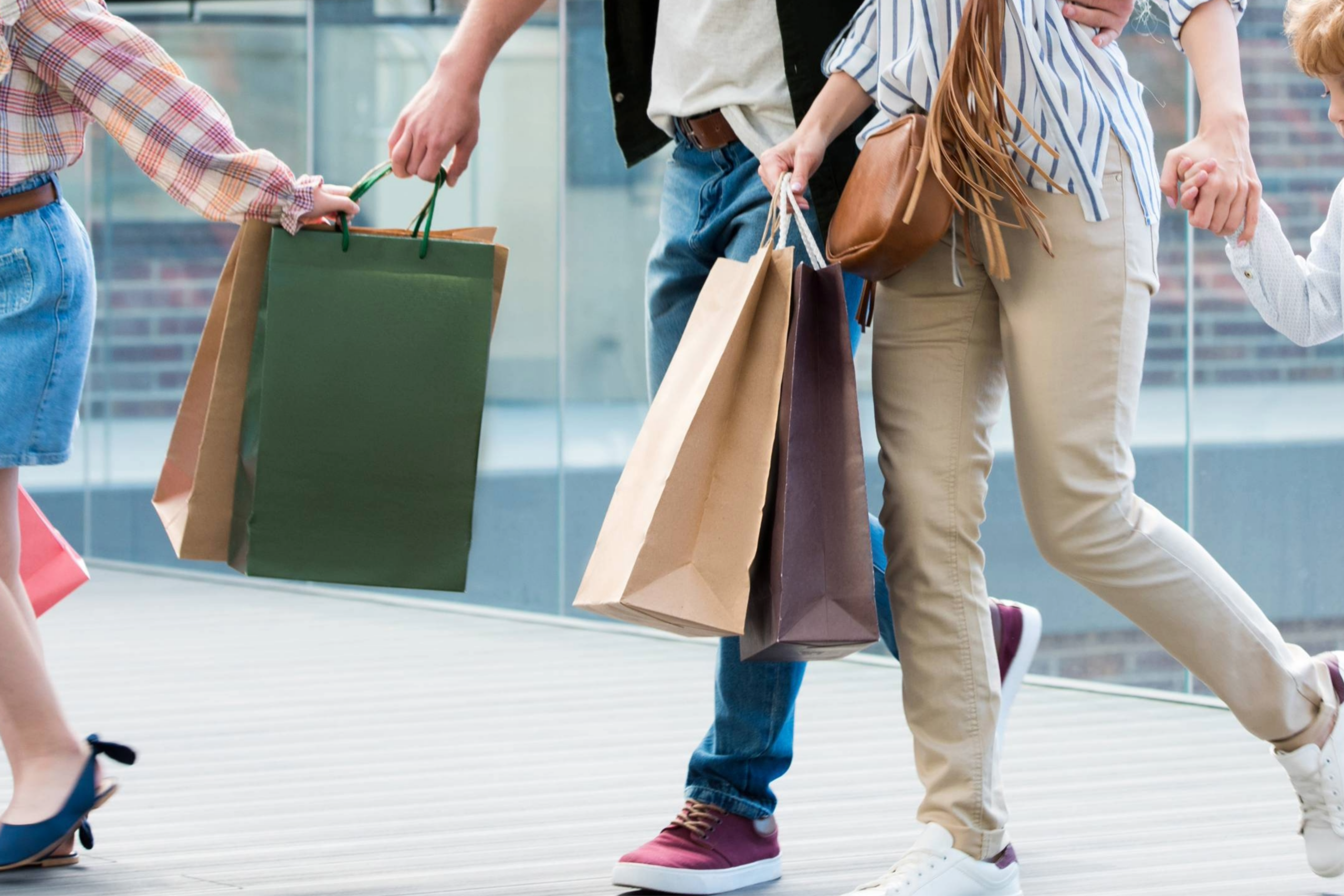 A family shops for good deals, budget-friendly, in Franklin and Williamson County, Tennessee.