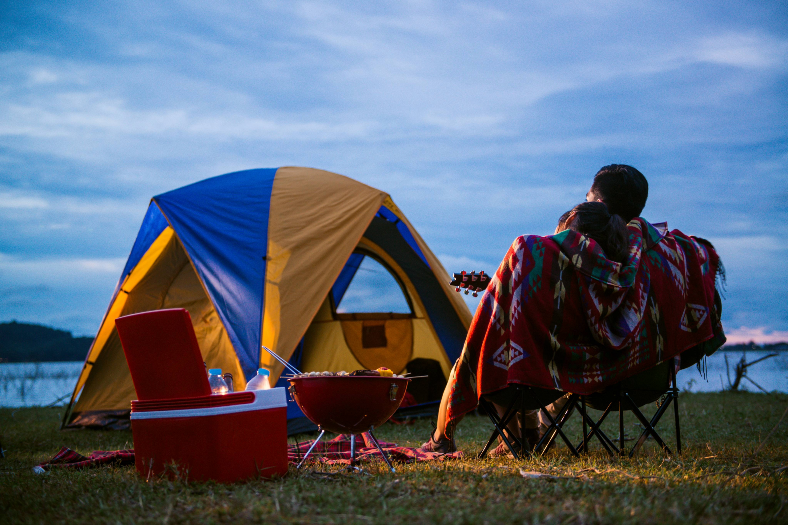 A couple camping near Williamson County, Tennessee, exploring the great outdoors.