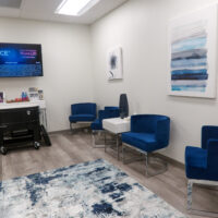 Lobby of Belcourt Aesthetics, a Medical Spa in Brentwood, Tennessee.