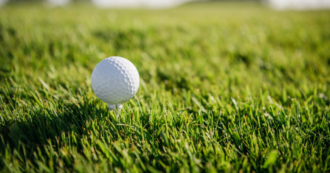 Golf ball on the golf course in Franklin, TN., showcasing private and public courses across Williamson County, Tennessee. 