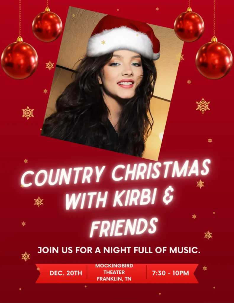 Country Christmas with Kirbi and Friends in Franklin, TN.