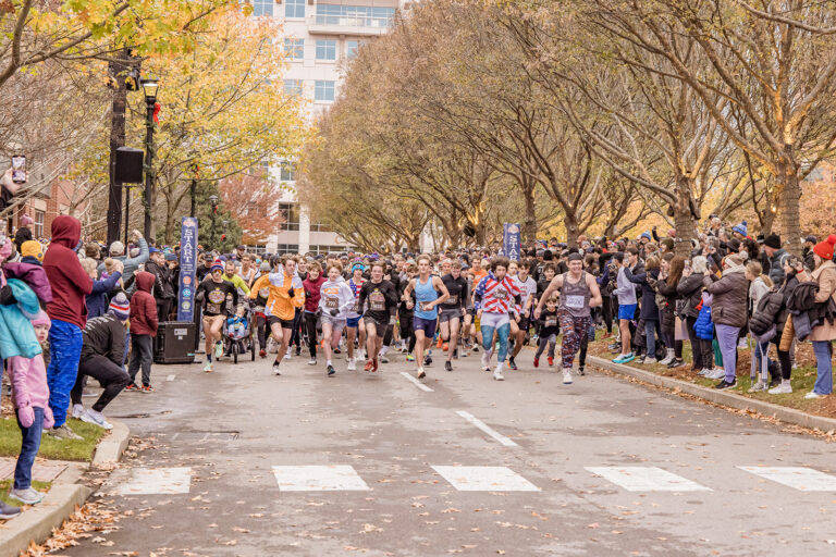 The 5K runners start the race at Turkey Trot 2024