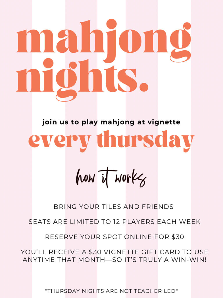 Mahjong Night at Vignette Boutique in Brentwood, Tenn.