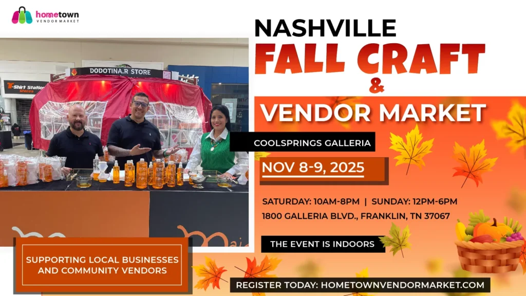 Nashville Fall Craft Vendor Market in Franklin, TN.