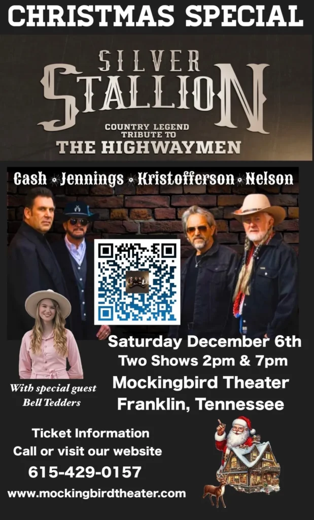 Silver Stallion - Country Legend Tribute to The Highwaymen in Franklin, TN at The Mockingbird Theater.