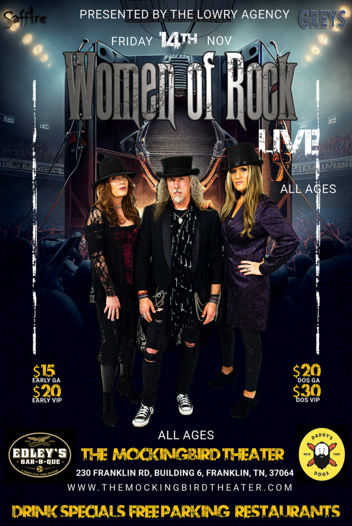 Women of Rock LIVE at The Mockingbird Theater in Franklin!