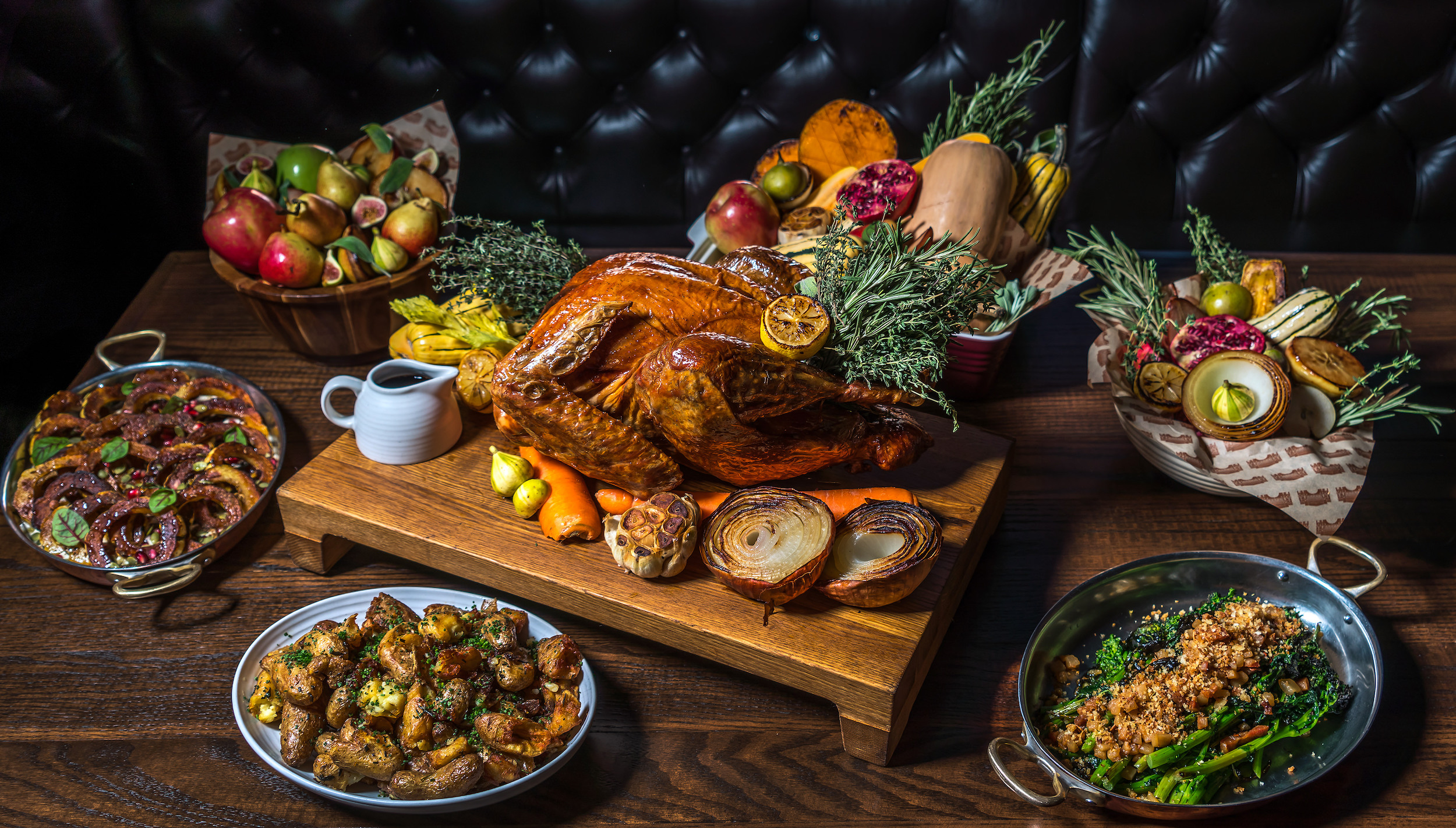 Carne Mare Nashville Thanksgiving Dinner Spread. Courtesy of W Nashville.