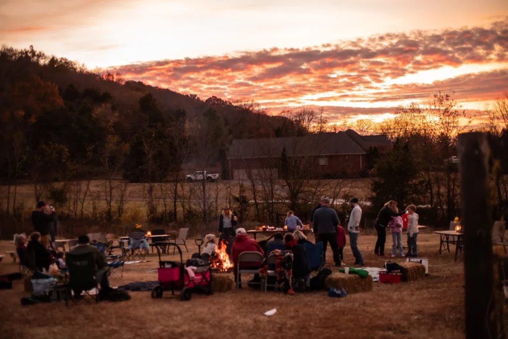 Fall Family Bonfire in Franklin, Tenn. Young Harvest Farm.