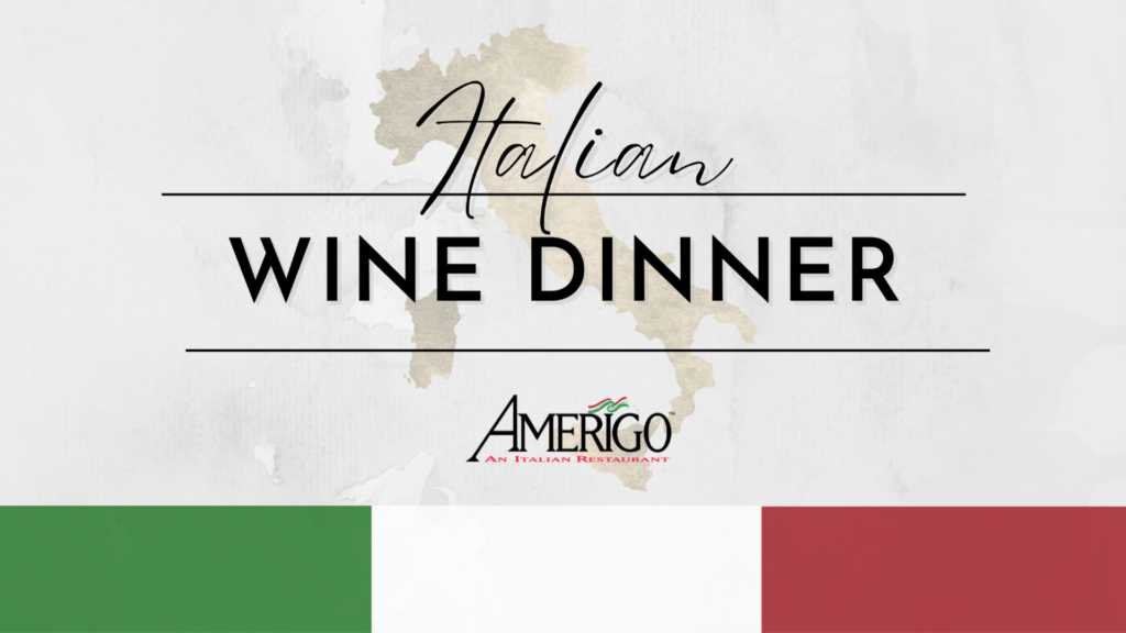 Italian Wine Dinner Event Nashville TN Amerigo Restaurant.