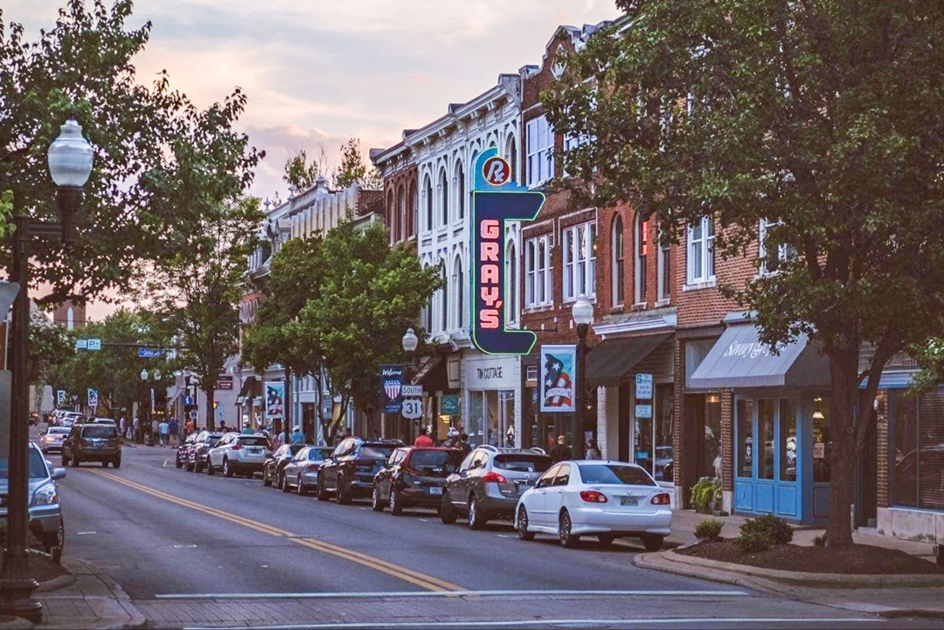 Nashville to Downtown Franklin TN