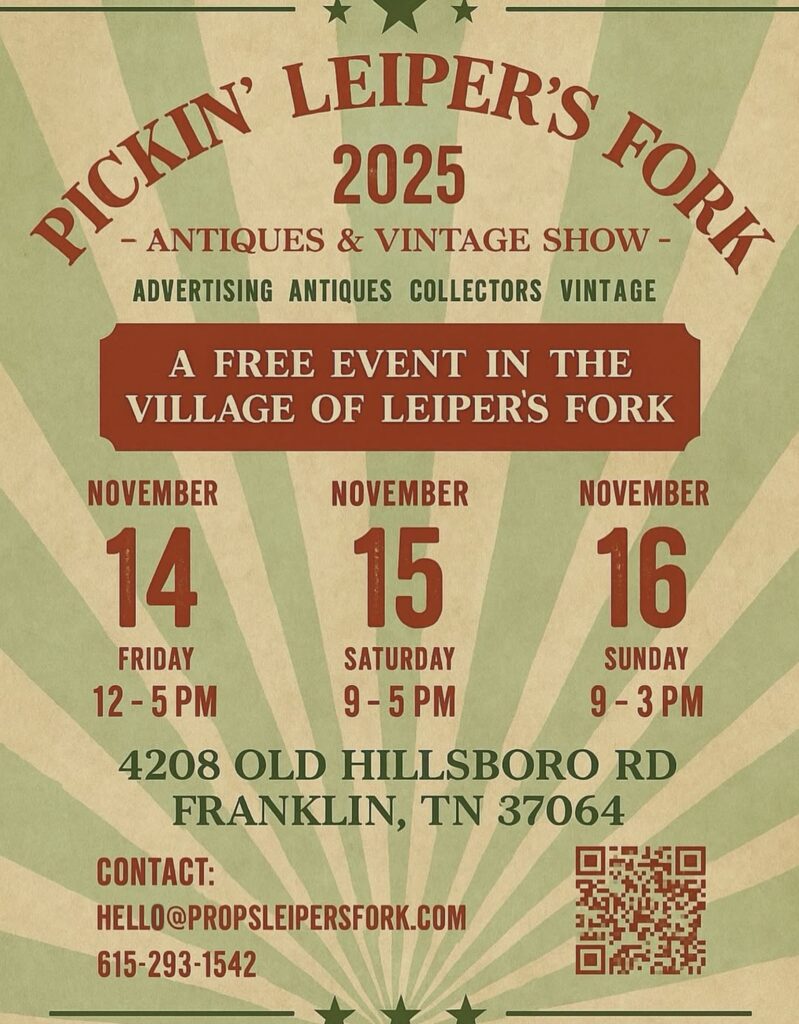 Pickin' Leiper's Fork Leiper's Fork TN, shipping events antiques and vintage.