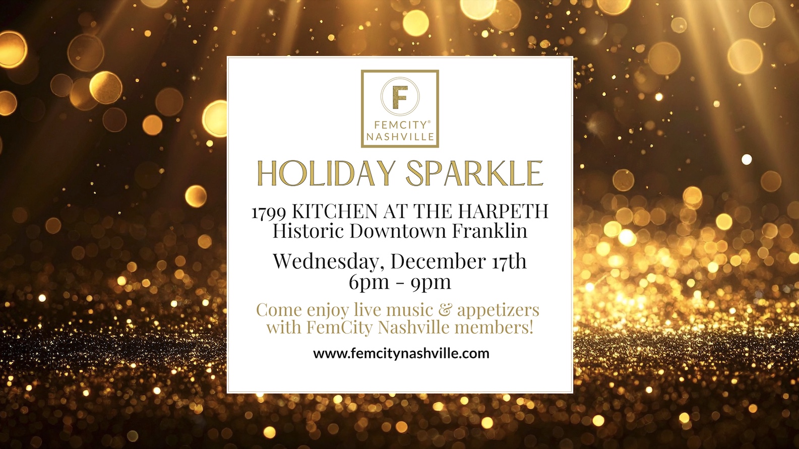 FemCity Nashville Holiday Sparkle Celebration Party Franklin, TN