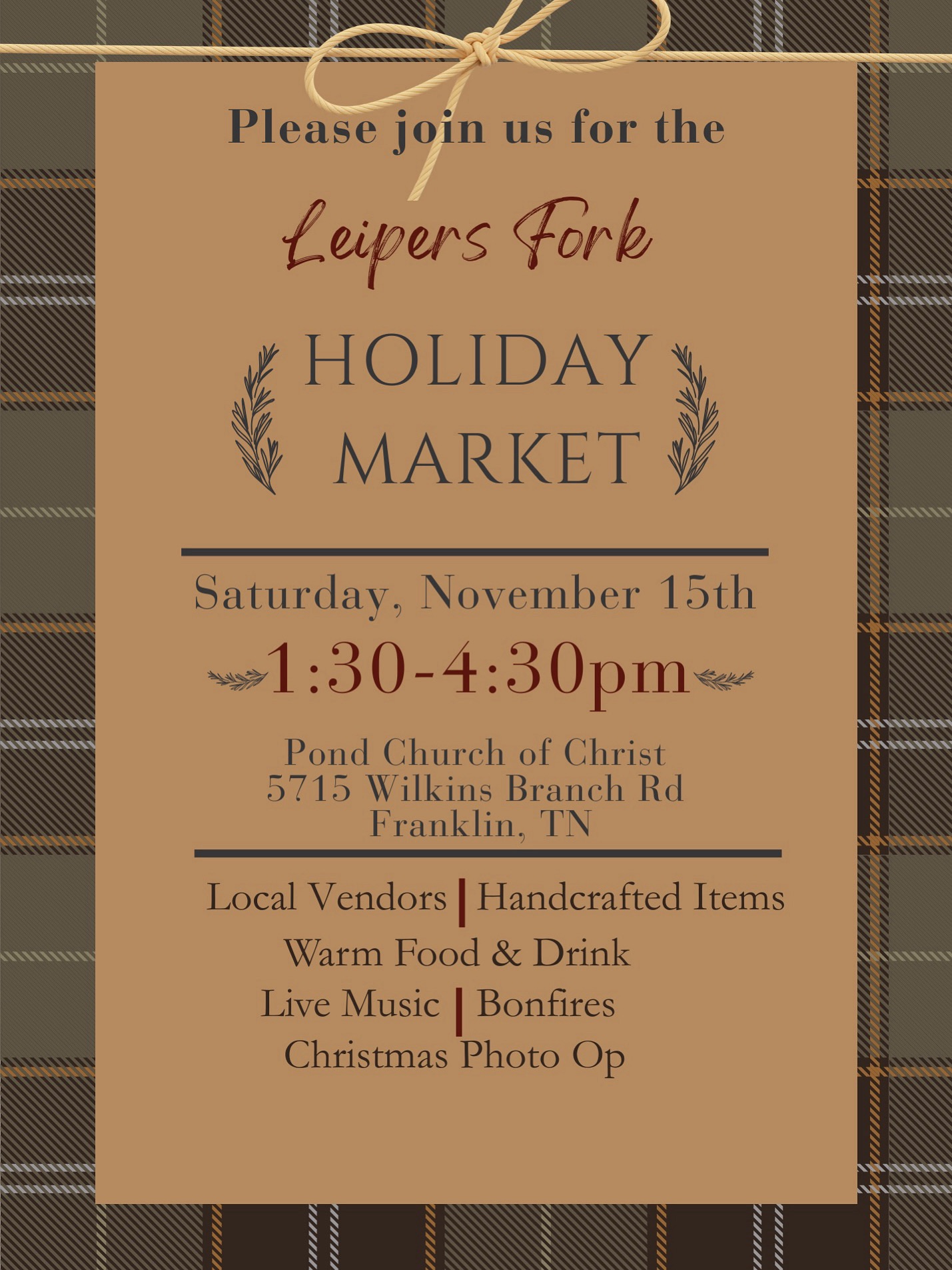 Leiper’s Fork Holiday Market, a holiday shopping event in Leiper's Fork, Tenn.