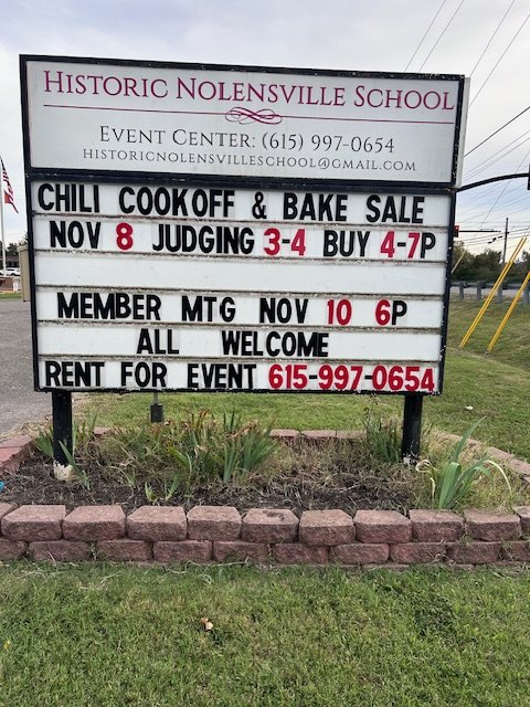 Nolensville Historical Society Chili Cook-off & Bake Sale Nolensville TN