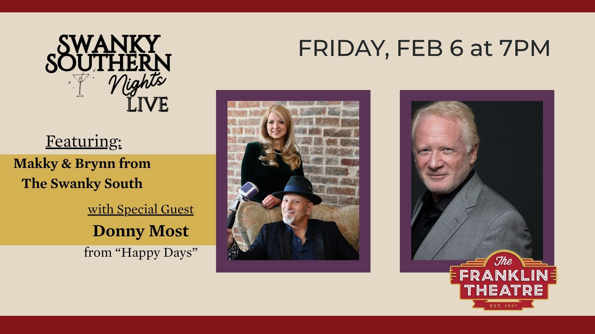 Swanky Southern Nights LIVE Radio Show at The Franklin Theatre.