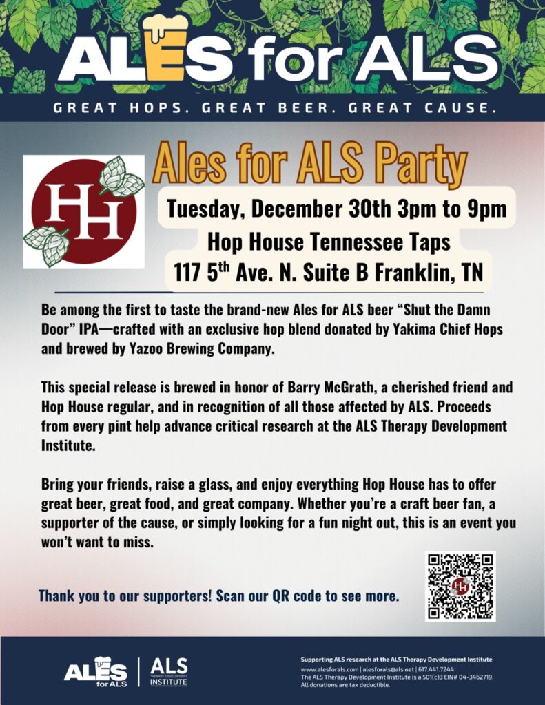 Ales for ALS event in Franklin, TN.