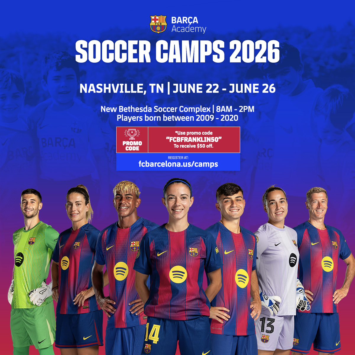 FC Barcelona Soccer Camps - Nashville, TN 2026.