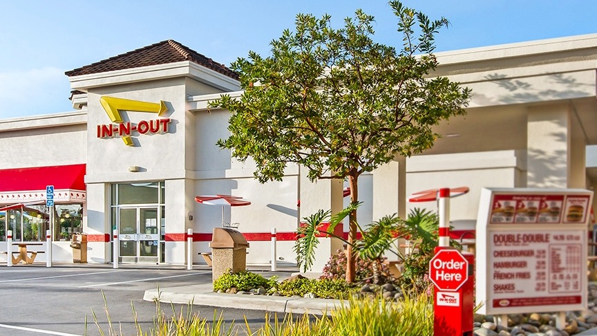 In N Out Burger in Franklinn TN