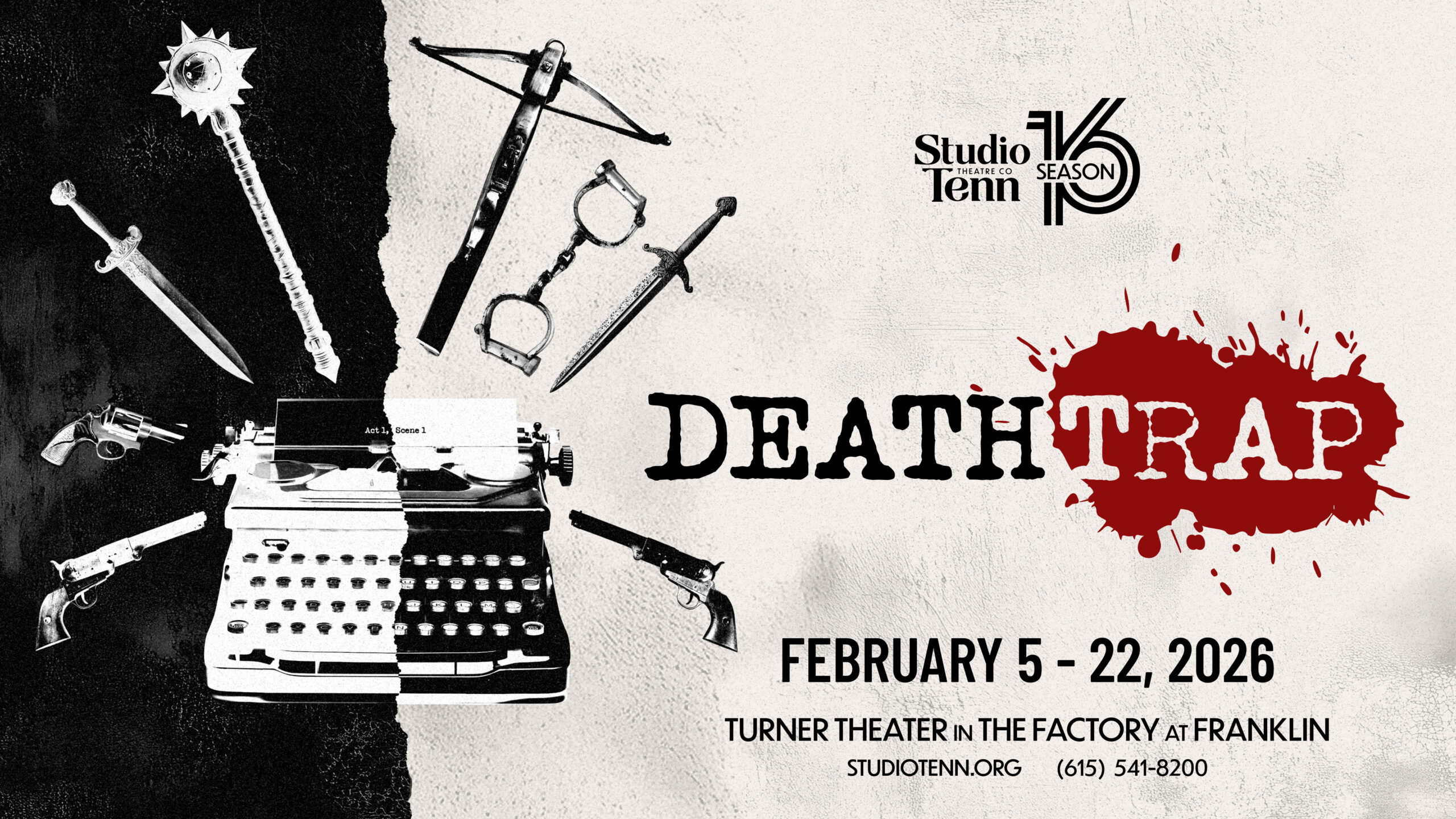 Deathtrap Comedy Thriller Franklin, TN Turner Tehater_Studio Tenn.