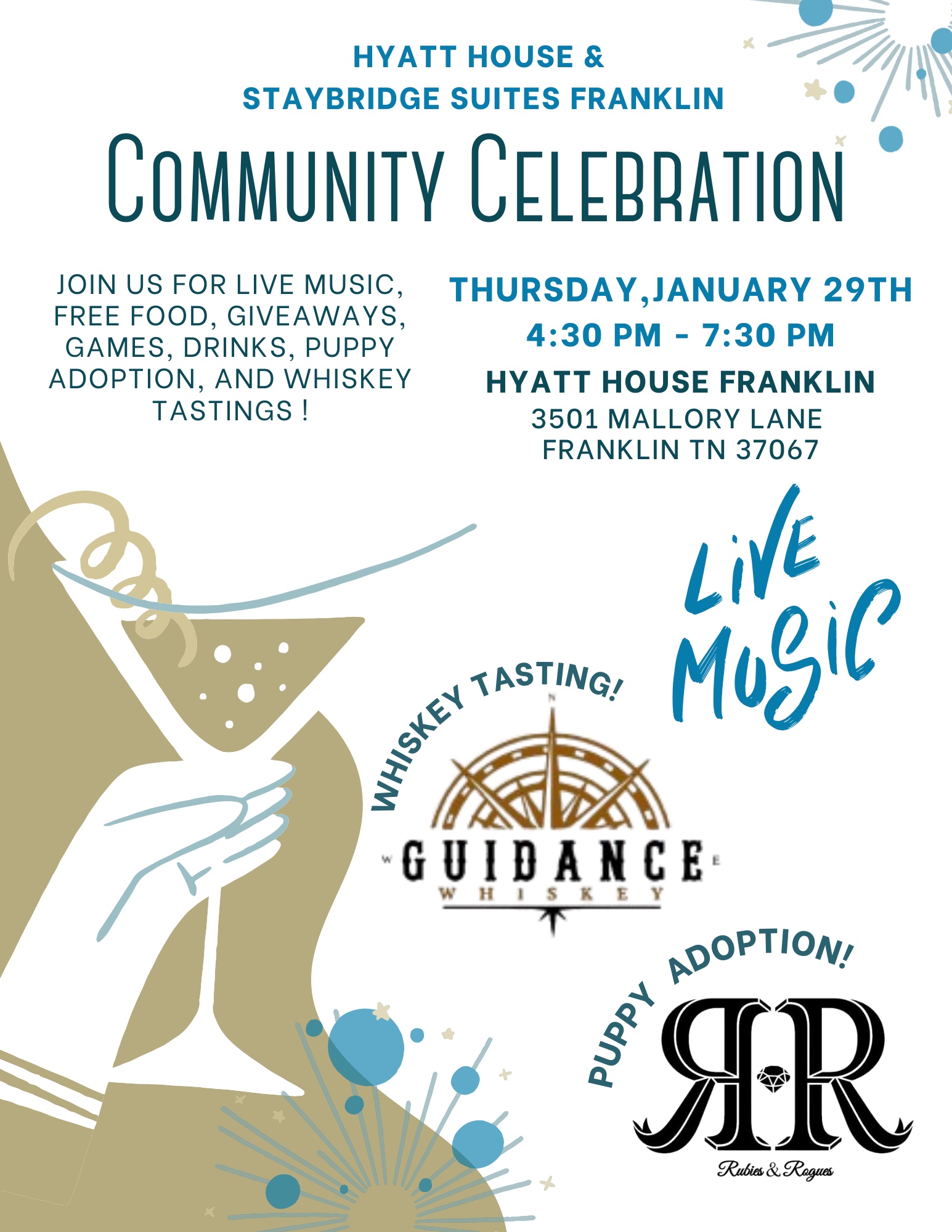 Hyatt House & Staybridge Suites Franklin Community Celebration in Franklin, TN.