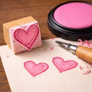 Linocut Valentine Printmaking Class Franklin, TN.