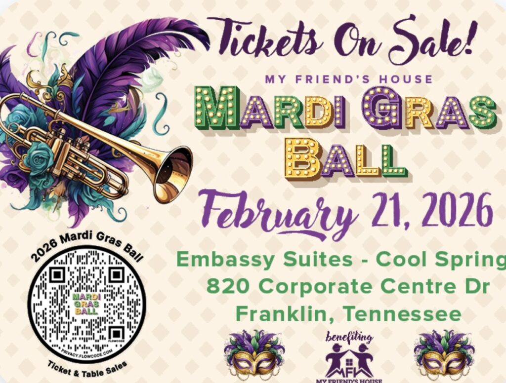 Mardi Gras Ball 2026 in Franklin, TN, organizer, My Friends House.