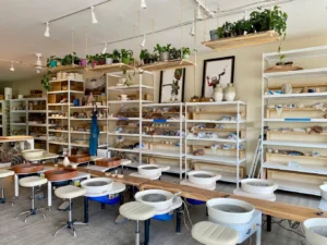 Inside the ceramic's studio at Nashville Pottery in Nashville, Tennessee.