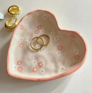Create an adorable ceramic trinket dish for Valentine's Day at Posh Pottery in Franklin, TN