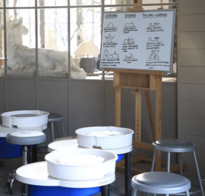 Pottery class in The Shed on Patina Meadows, Leipers Fork, TN
