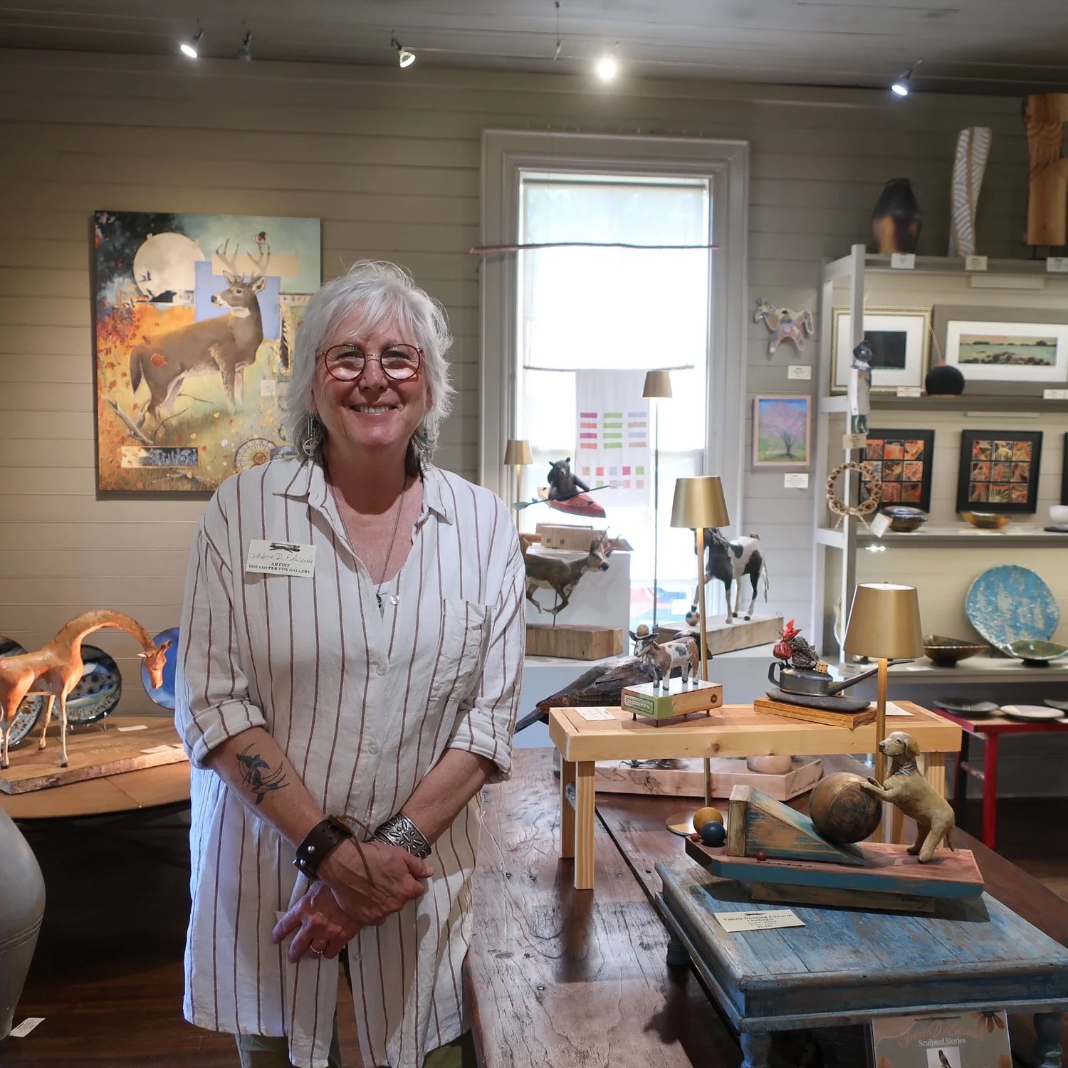 Randy Purcell & Valerie D. Edwards Mixed Media Exhibition + Encaustic Demonstration Leiper's Fork TN_The Copper Fox Gallery.