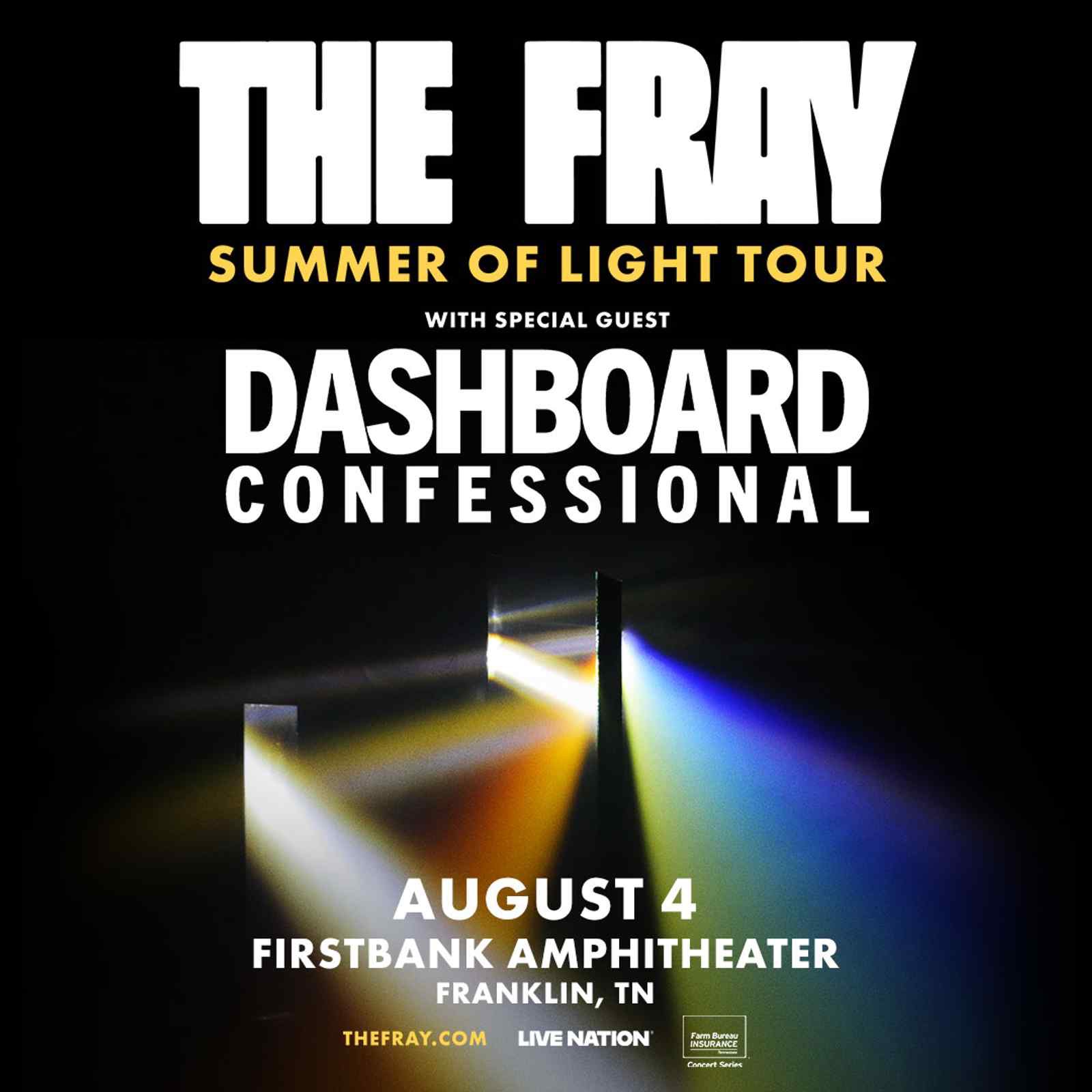 The Fray - Summer of Light Tour with special guest Dashboard Confessional, Colony House & More_FirstBank Amphitheater.