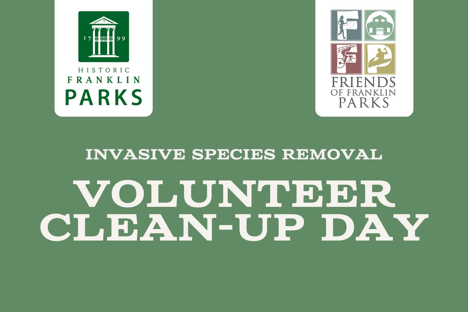 City of Franklin and Friends of Franklin Parks: Volunteer Clean-Up Day.