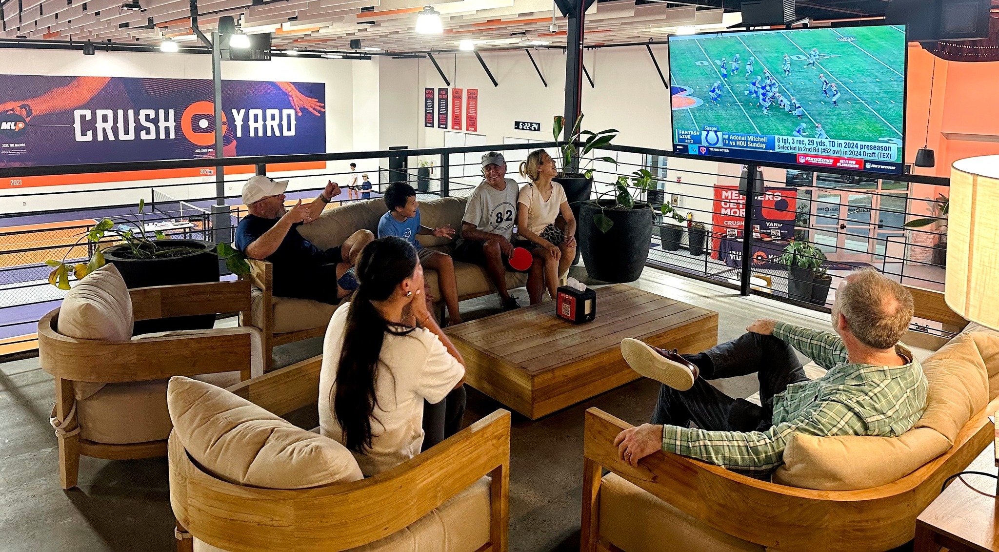 Crush Yard Nashville in Brentwood TN , showing lounge area.