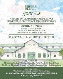 Dinner in the Barn 2026 Franklin, Tenn. — Friends of Franklin Parks.