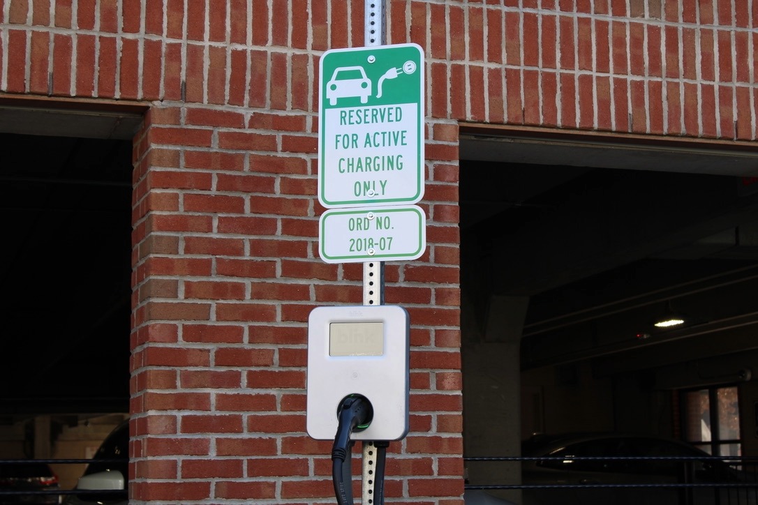 EV Charging station in downtown Franklin, TN