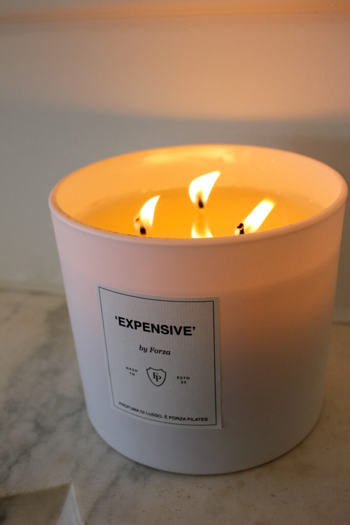 Forza Pilates, Franklin, TN, "Expensive" candle by Forza