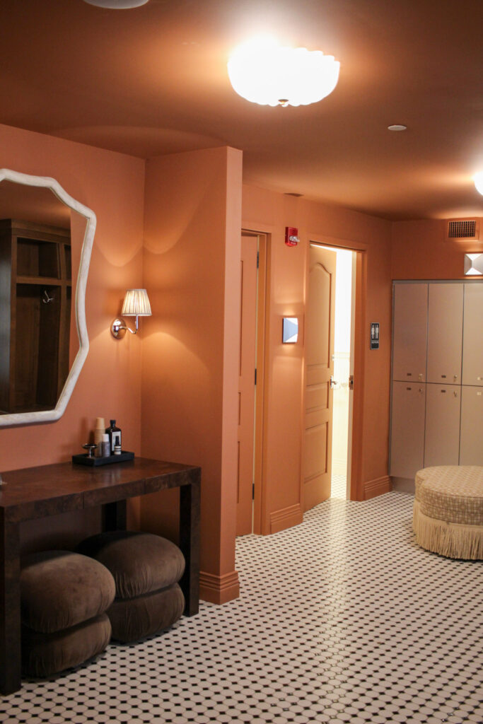 Forza Pilates, Franklin, TN, locker room, vanity and restrooms