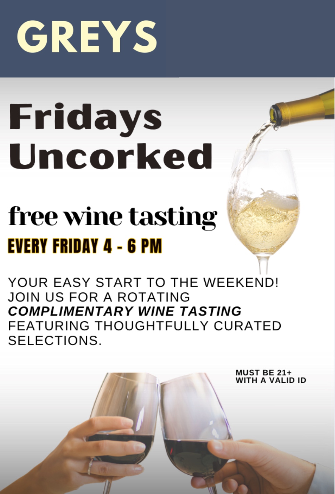 Greys Fine Cheeses and Entertainment Fridays Uncorked Free Wine Tasting in Franklin at The Factory at Franklin.